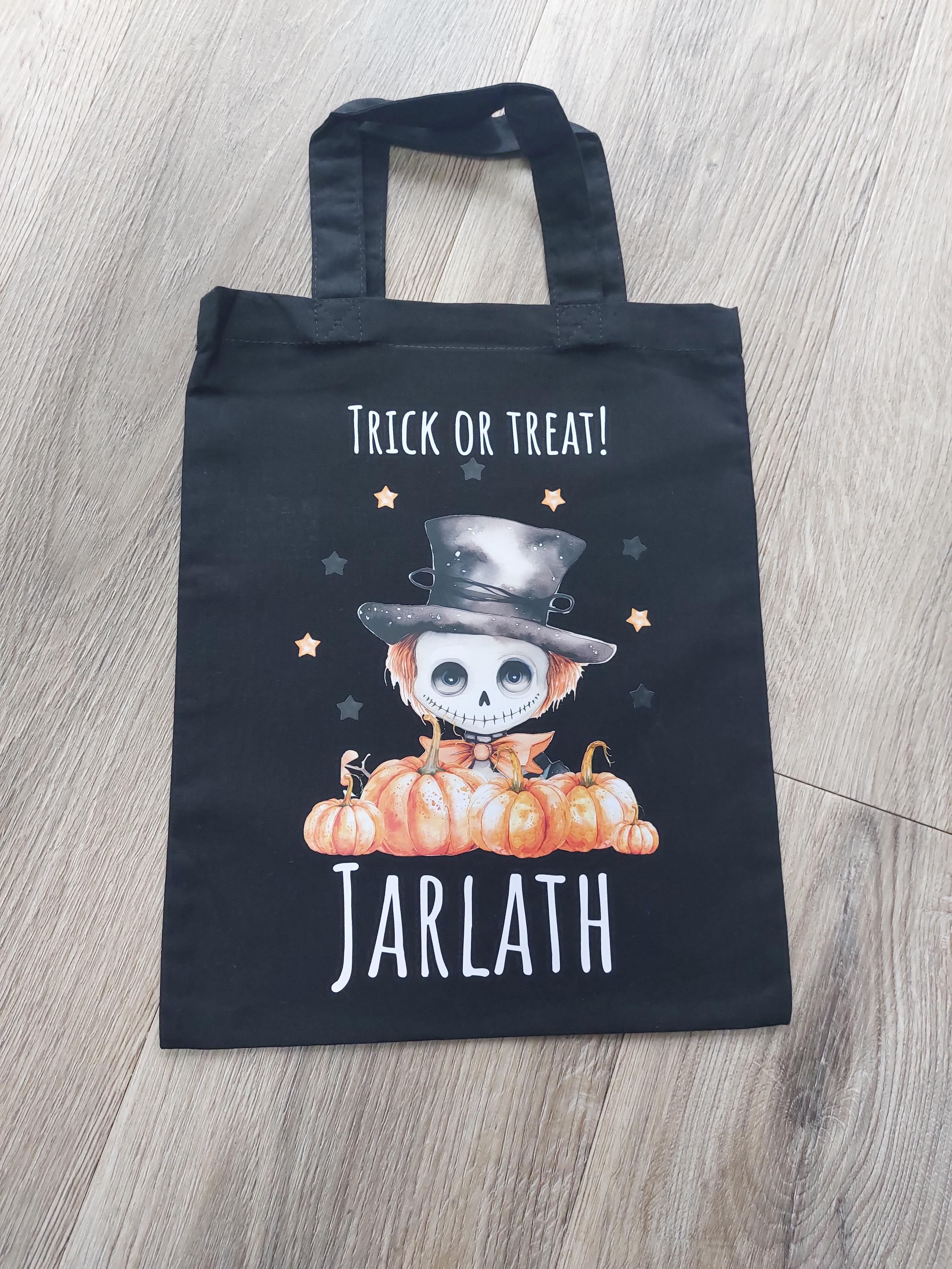 Personalised Halloween Trick or Treat Bag: Frankenstein, Dracula, Witch, Pumpkin