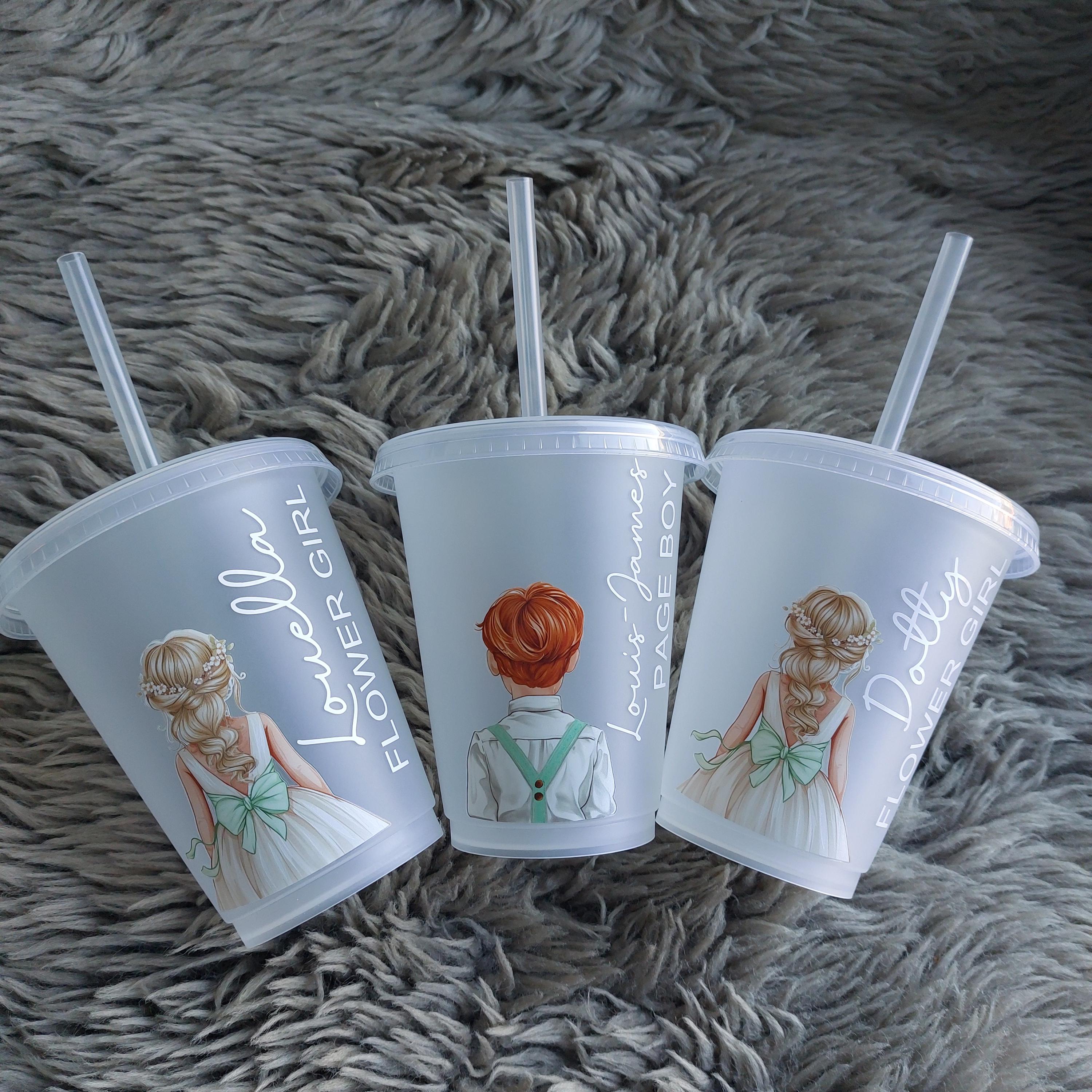 Personalised Flower Girl Cold Cup: Wedding Party Favour