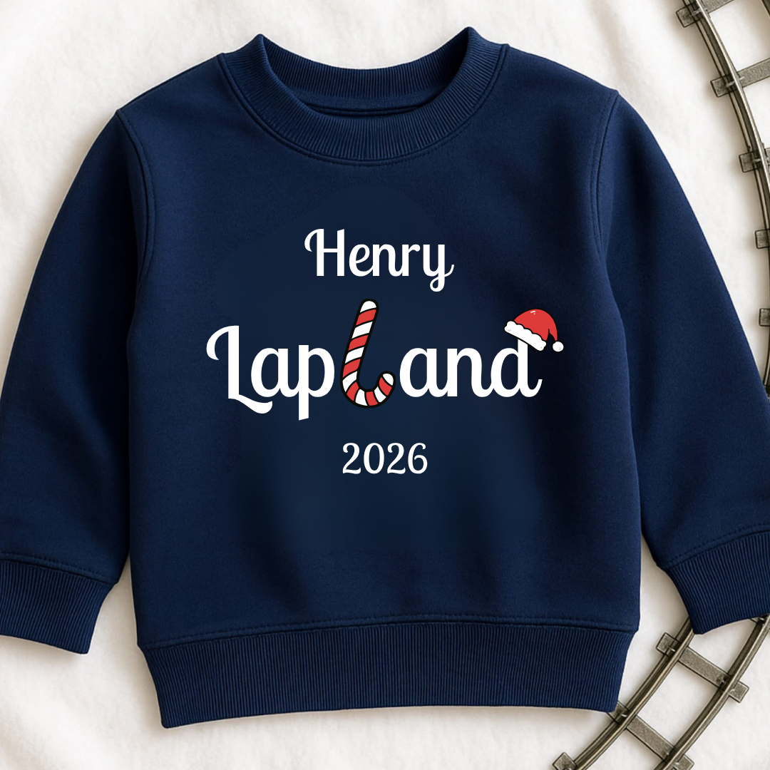 Personalised Lapland 2026 Sweatshirt – Navy or Red Family Jumpers
