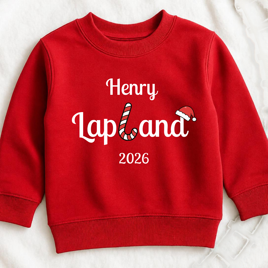 Personalised Lapland 2026 Sweatshirt – Navy or Red Family Jumpers