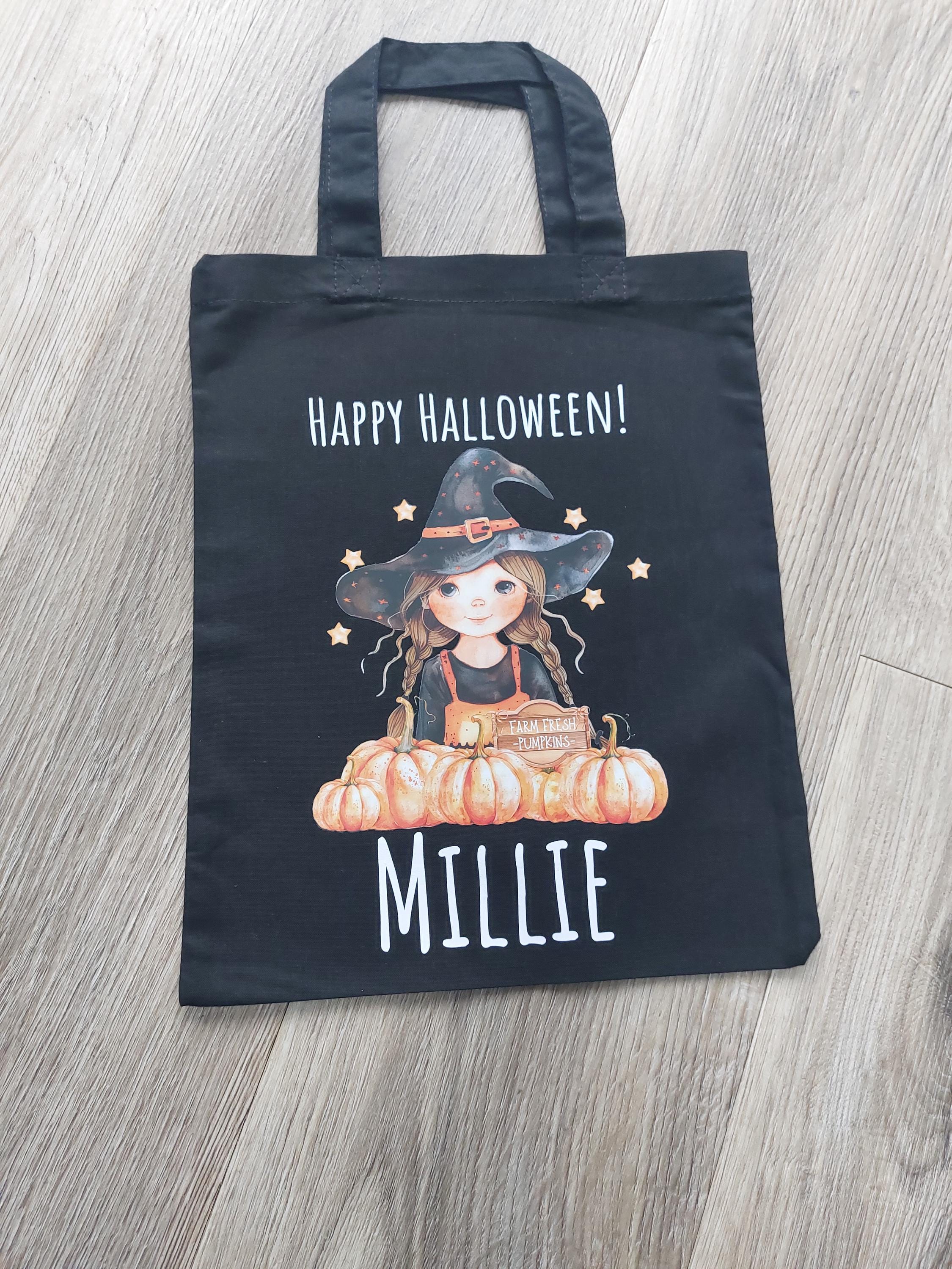 Personalised Halloween Trick or Treat Bag: Frankenstein, Dracula, Witch, Pumpkin