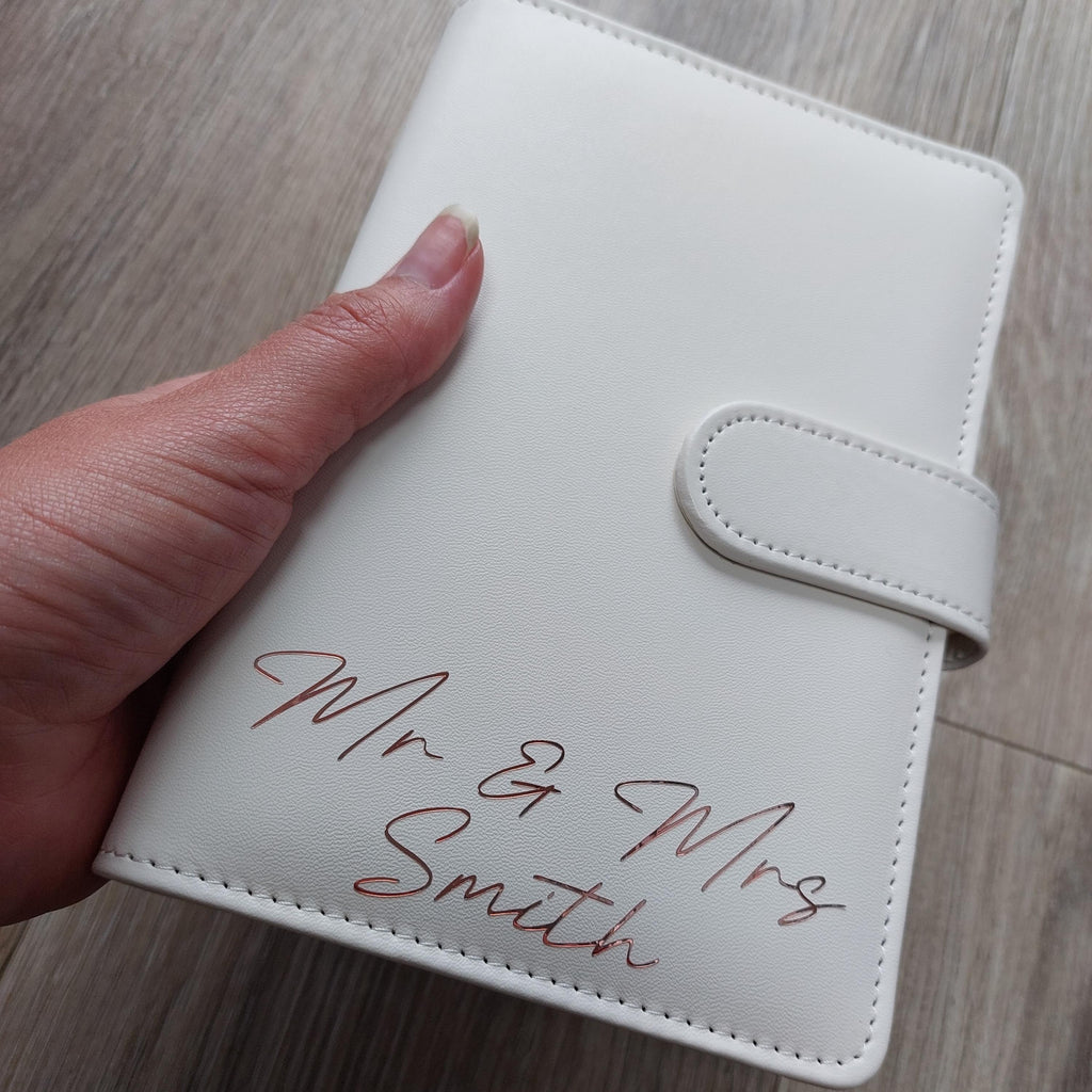 Personalised Wedding Budget Binder: Wedding Savings, A6 Planner with Cash Envelopes