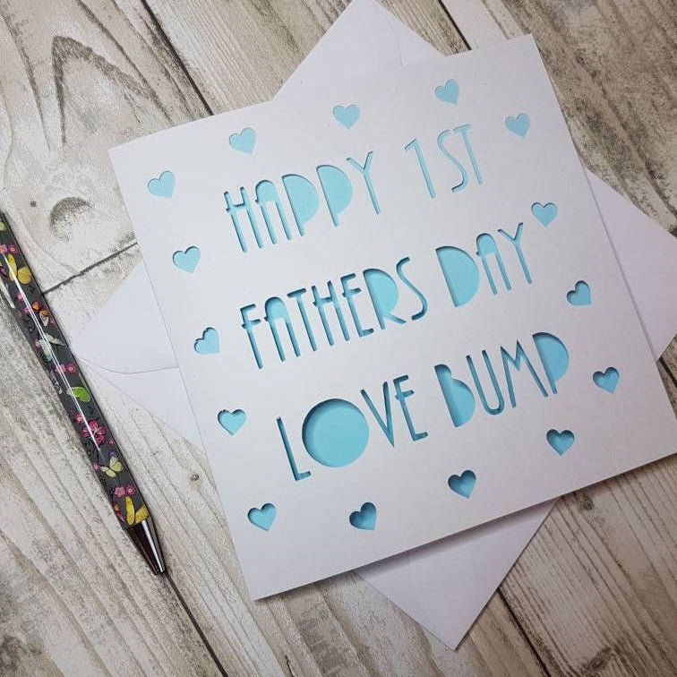 First Father's Day Card: Handmade Papercut Card From Bump