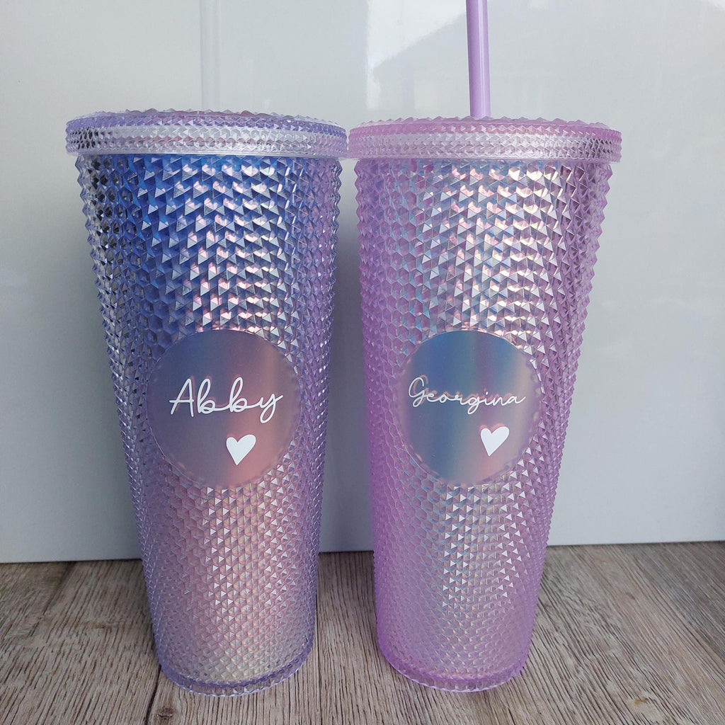Personalized Studded Tumbler, 24oz Reusable Cup, Christmas Gift