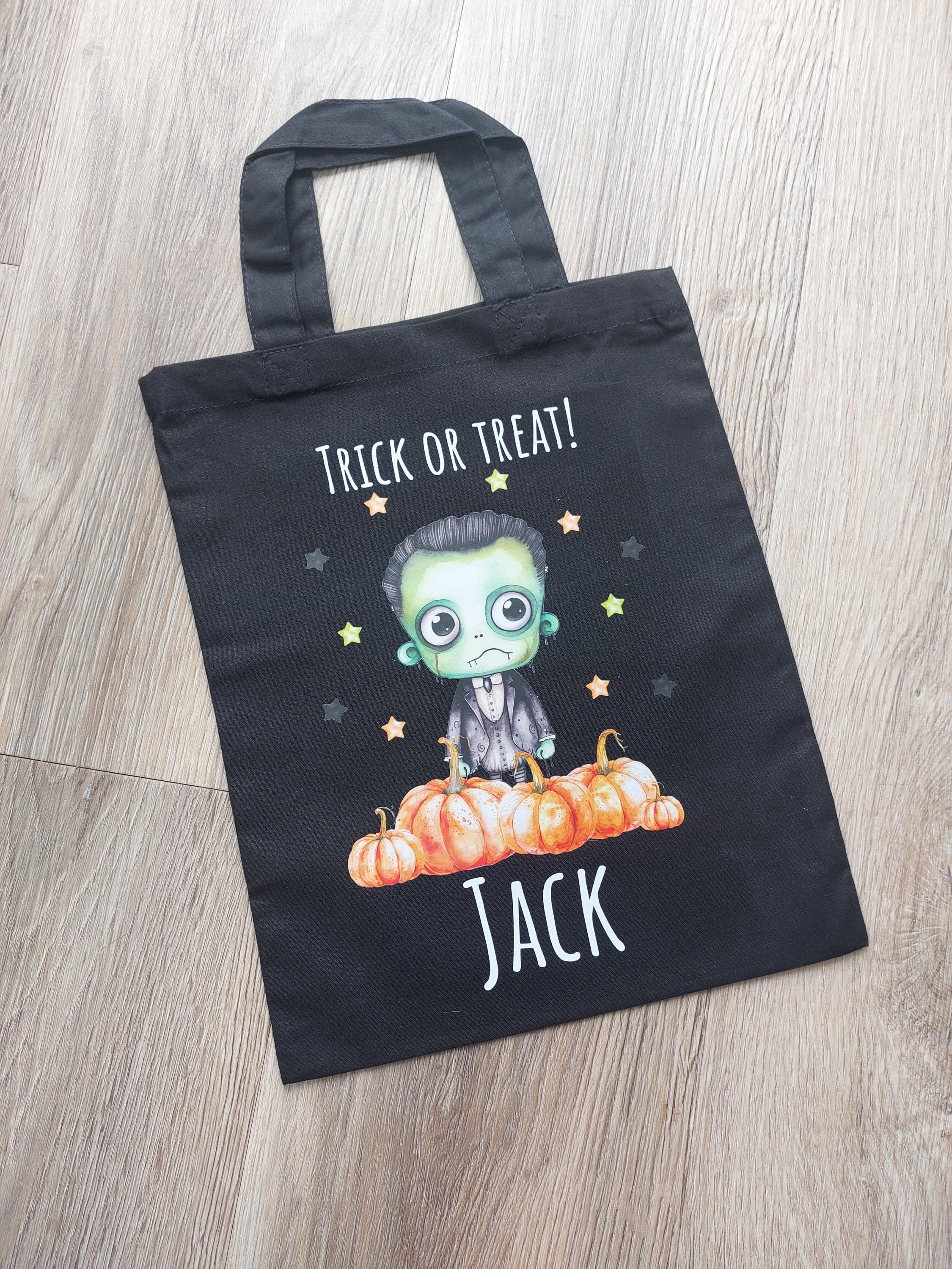 Personalised Halloween Trick or Treat Bag: Frankenstein, Dracula, Witch, Pumpkin