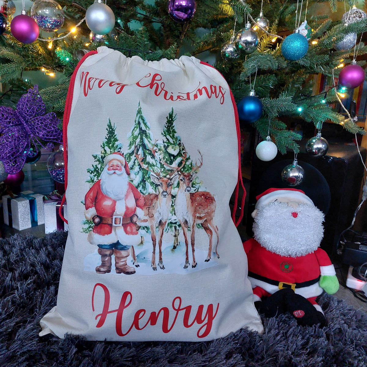 Personalised Christmas Sack: Santa, Nutcracker or Fairy