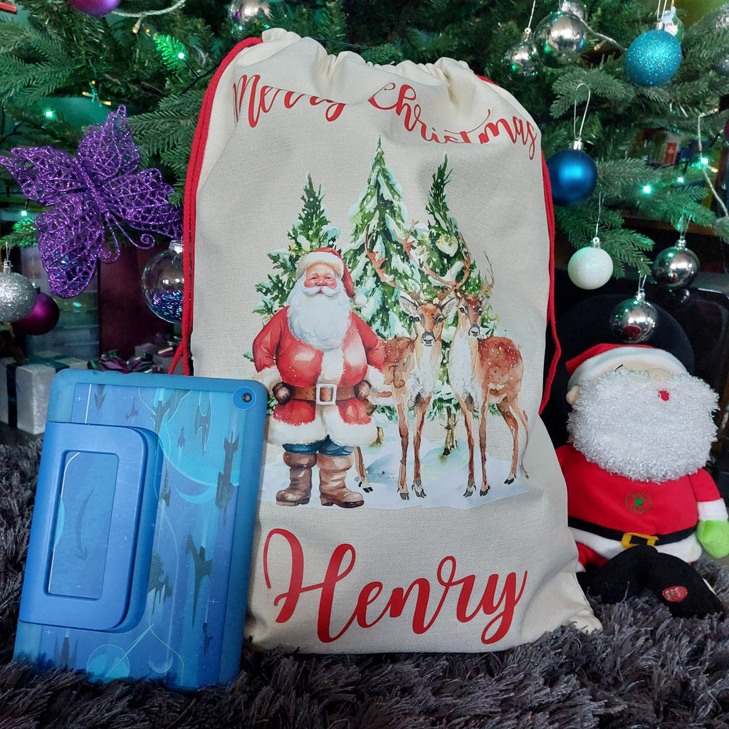 Personalised Christmas Sack: Santa, Nutcracker or Fairy