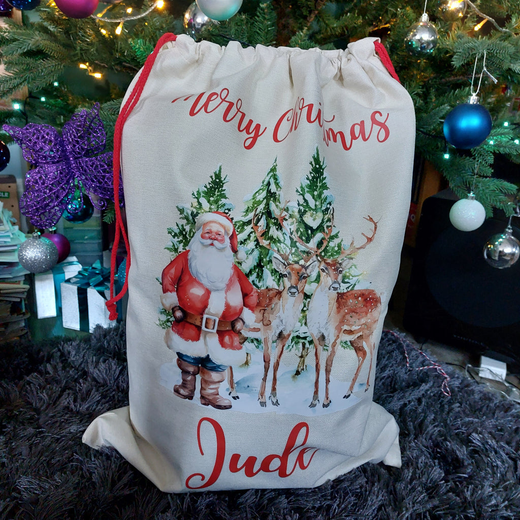 Personalised Christmas Sack: Santa, Nutcracker or Fairy