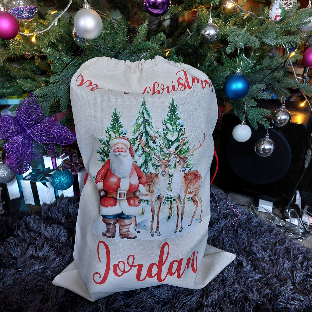 Personalised Christmas Sack: Santa, Nutcracker or Fairy