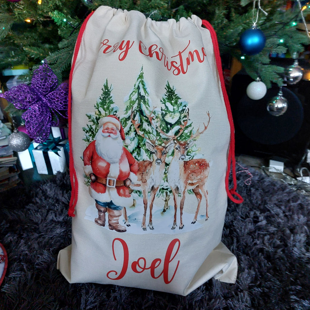 Personalised Christmas Sack: Santa, Nutcracker or Fairy