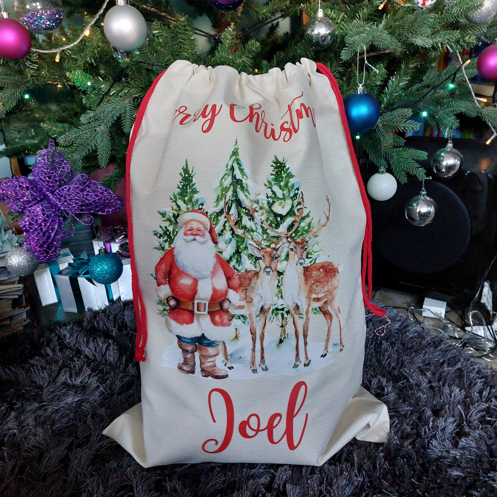 Personalised Christmas Sack: Santa, Nutcracker or Fairy