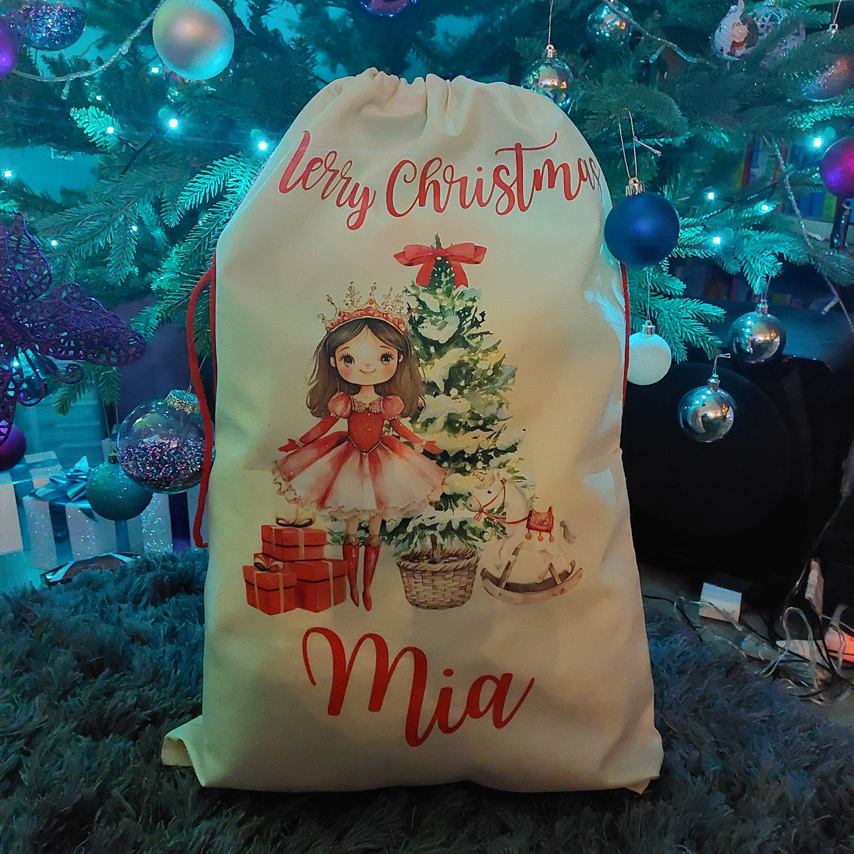 Personalised Christmas Sack: Santa, Nutcracker or Fairy