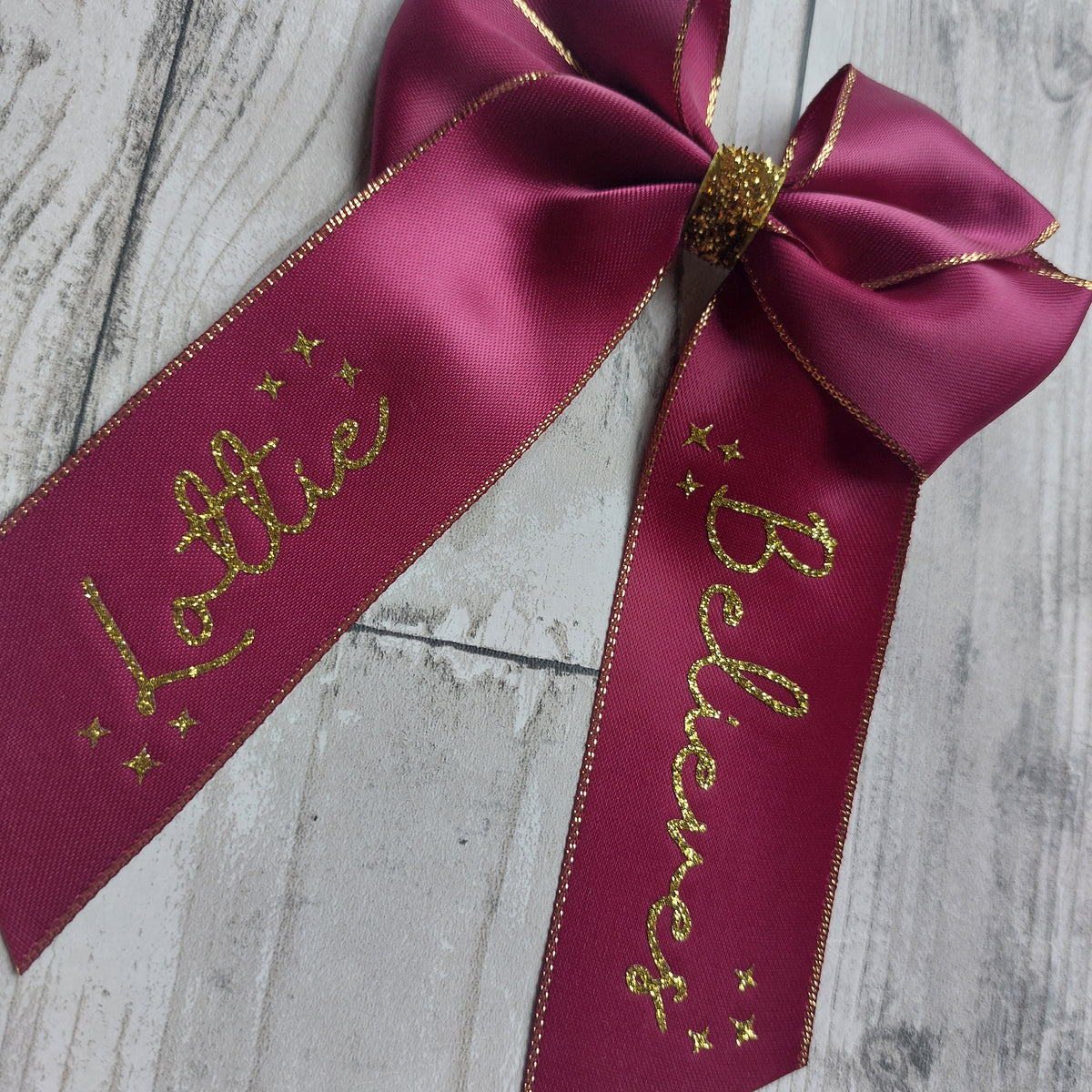 Navy or Wine red Christmas glitter accent bows, Christmas believe hair bow