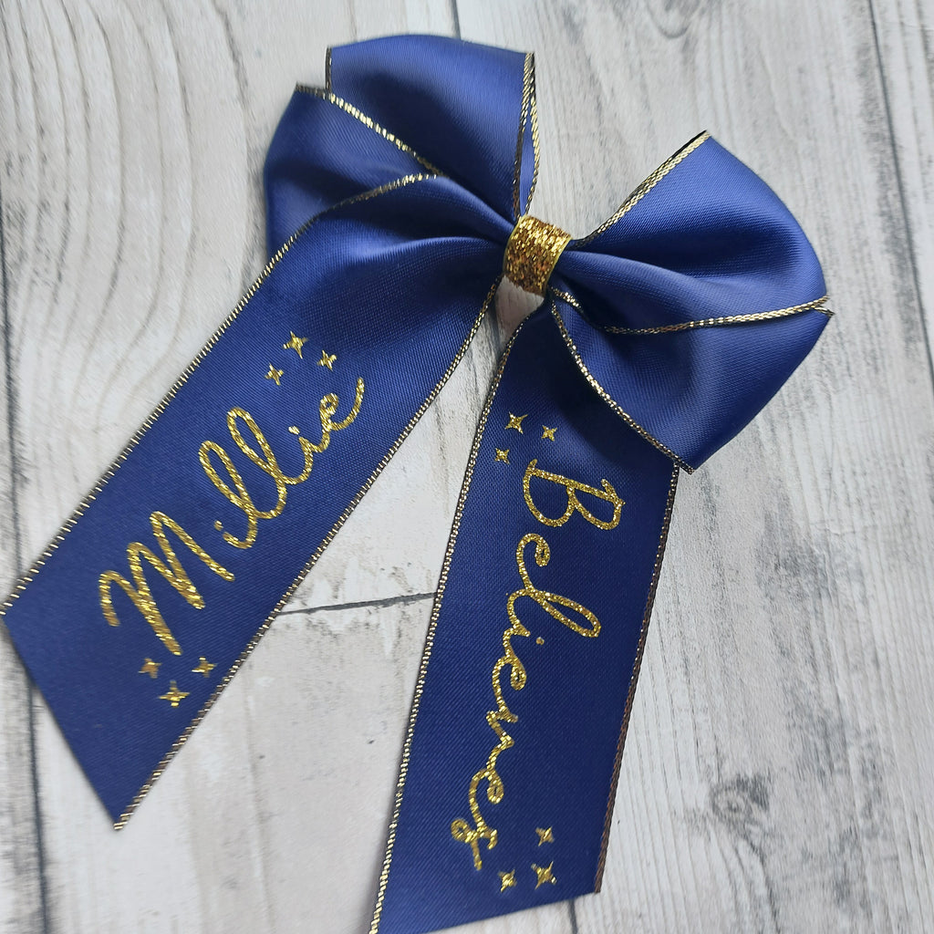 Navy or Wine red Christmas glitter accent bows, Christmas believe hair bow