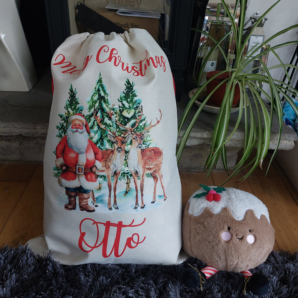 Personalised Christmas Sack: Santa, Nutcracker or Fairy