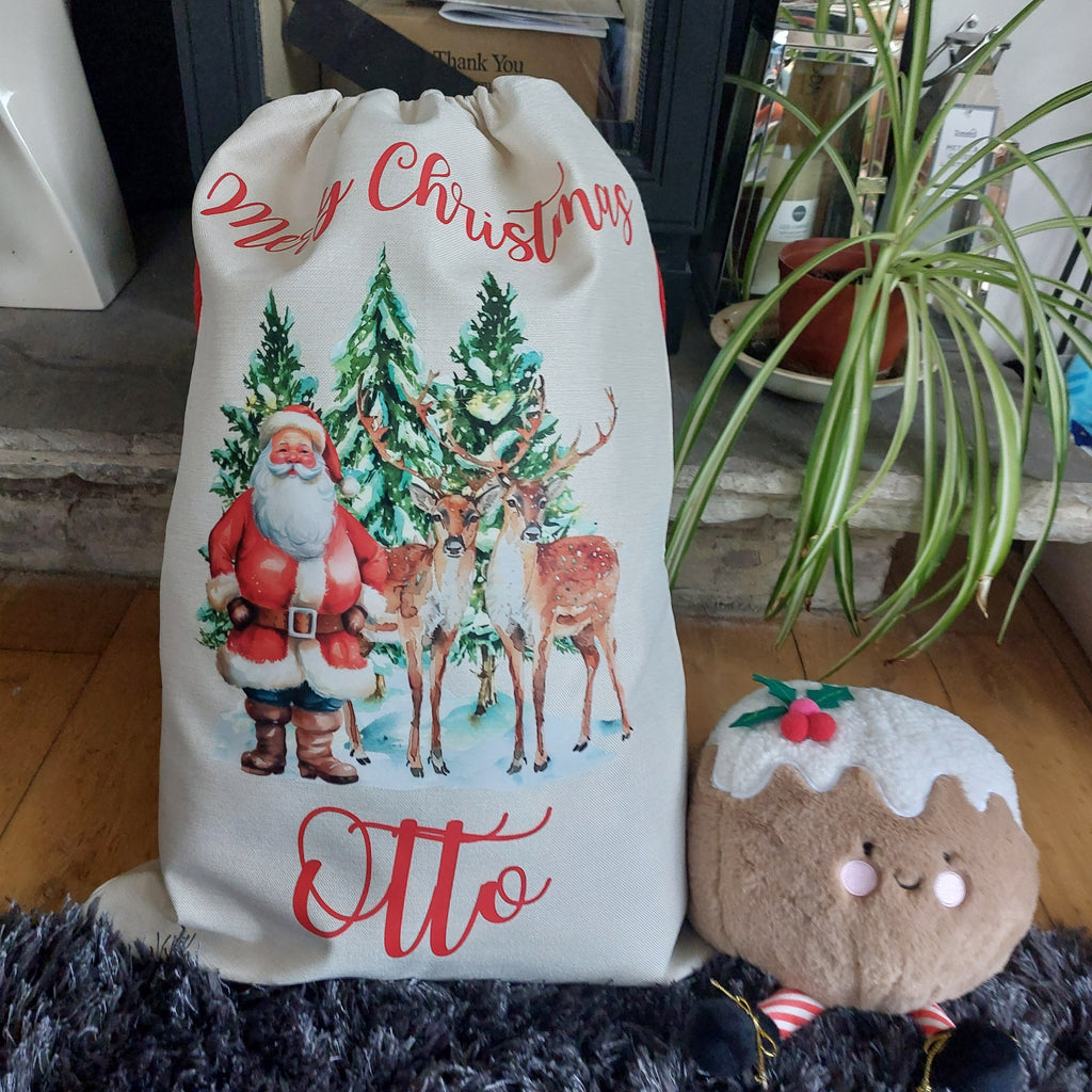 Personalised Christmas Sack: Santa, Nutcracker or Fairy