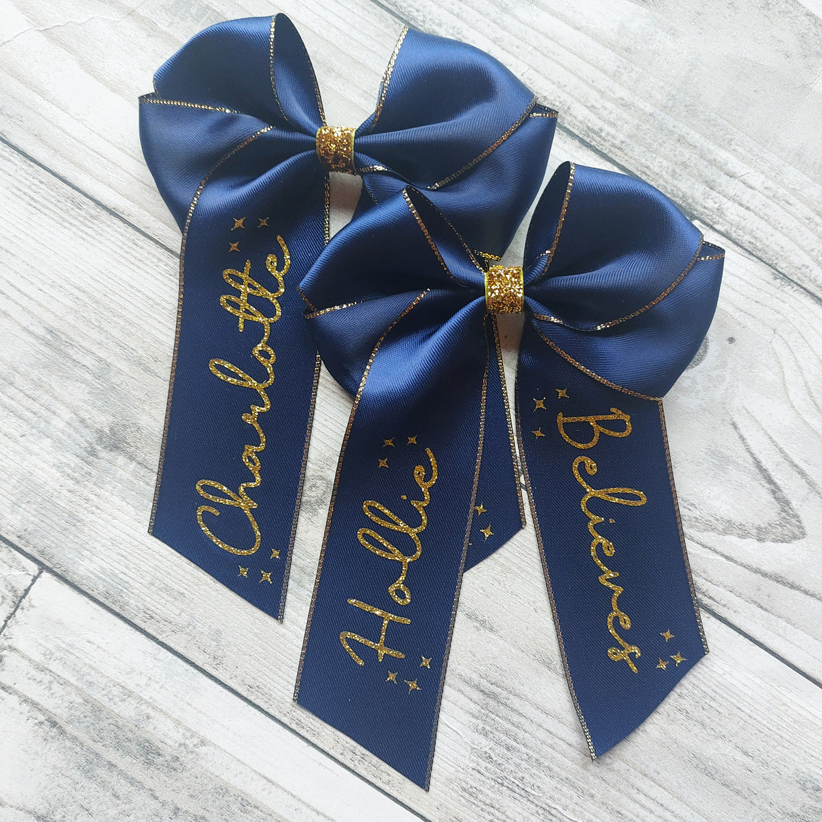 Navy or Wine red Christmas glitter accent bows, Christmas believe hair bow