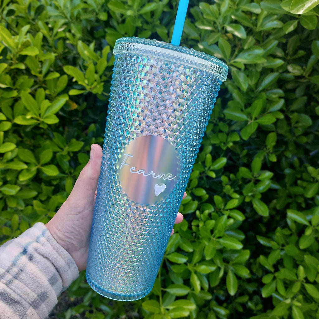 Personalised Studded Tumbler, 24oz Reusable Cup