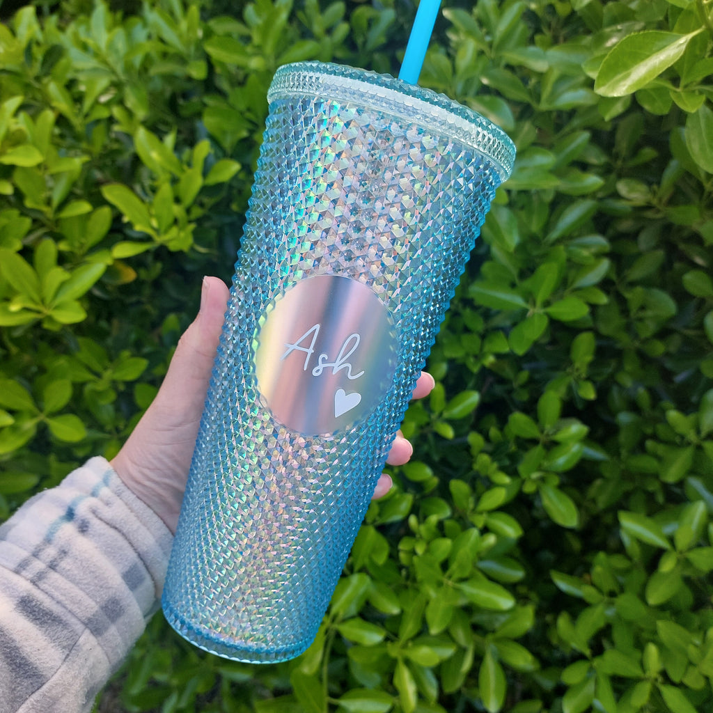 Personalised Studded Tumbler, 24oz Reusable Cup