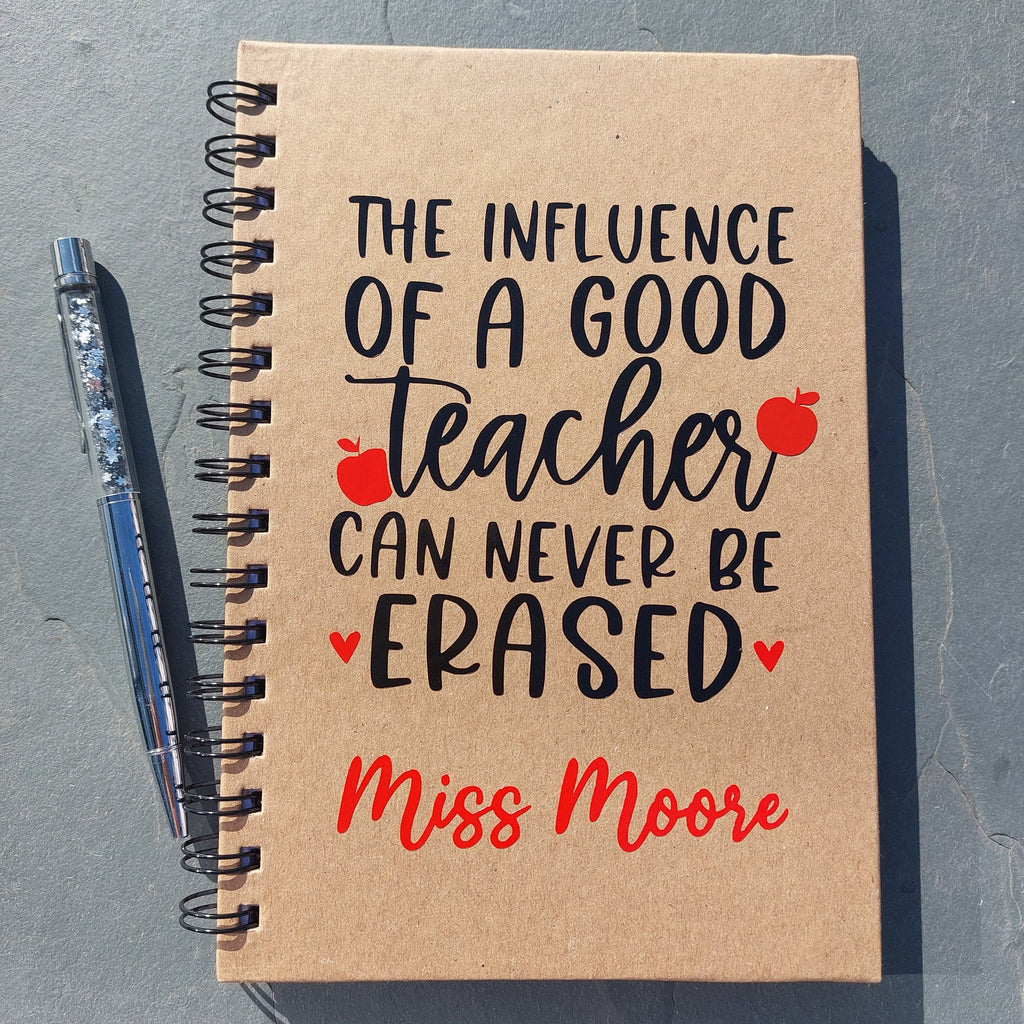 Personalised Teacher Notebook: Kraft A5, Teacher Appreciation Gift