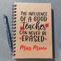 Personalised Teacher Notebook: Kraft A5, Teacher Appreciation Gift