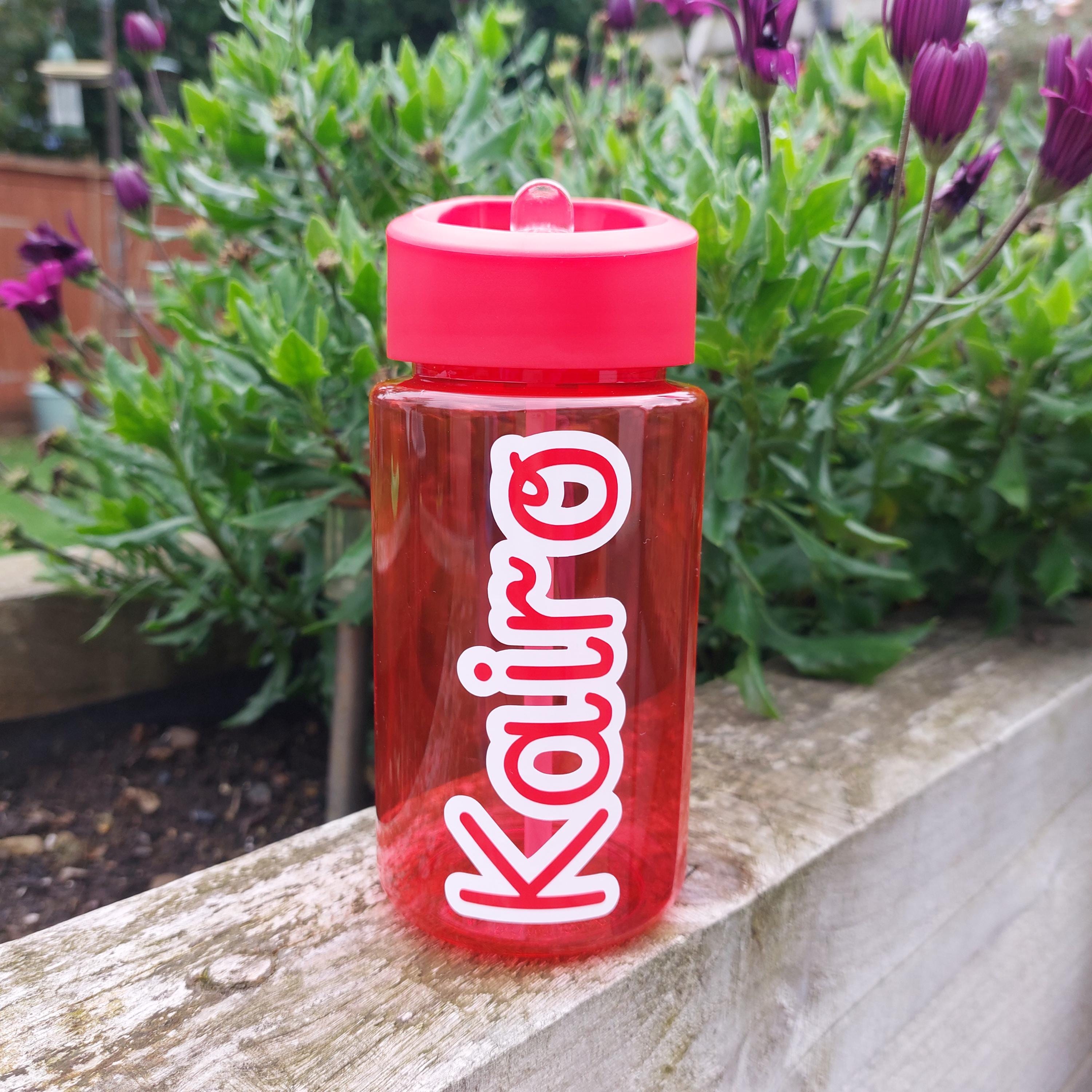 Personalised Kids Water Bottle, Back to School Name Bottle, 500ml Name Water Bottle