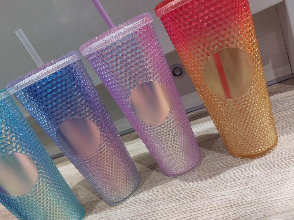 Personalized Studded Tumbler, 24oz Reusable Cup, Christmas Gift