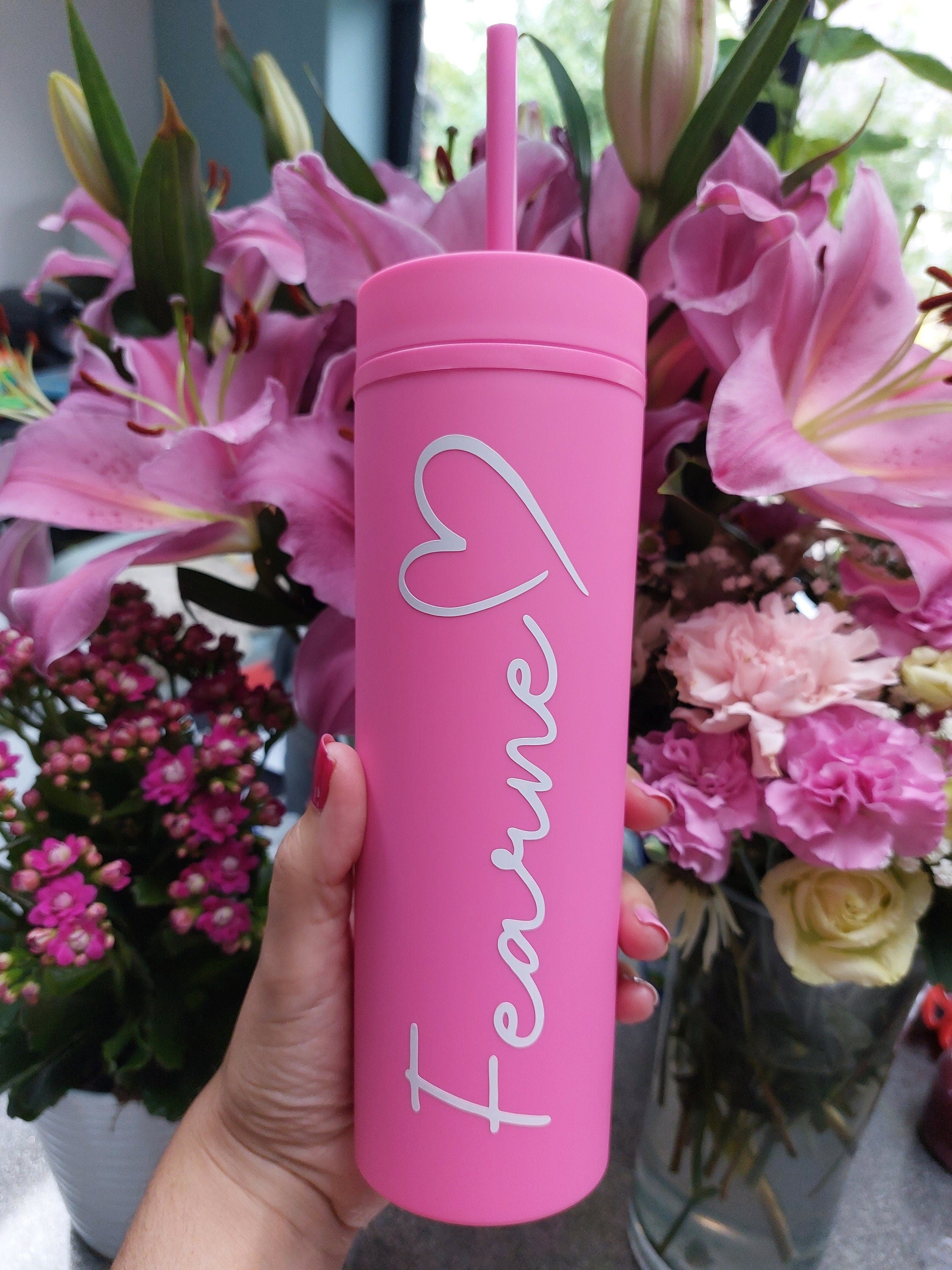 Personalised Bottle, Personalised Skinny Matte Tumbler, 16oz Skinny Tumbler, Personalised Skinny Tumbler, Personalised Tumbler, Gift For Her
