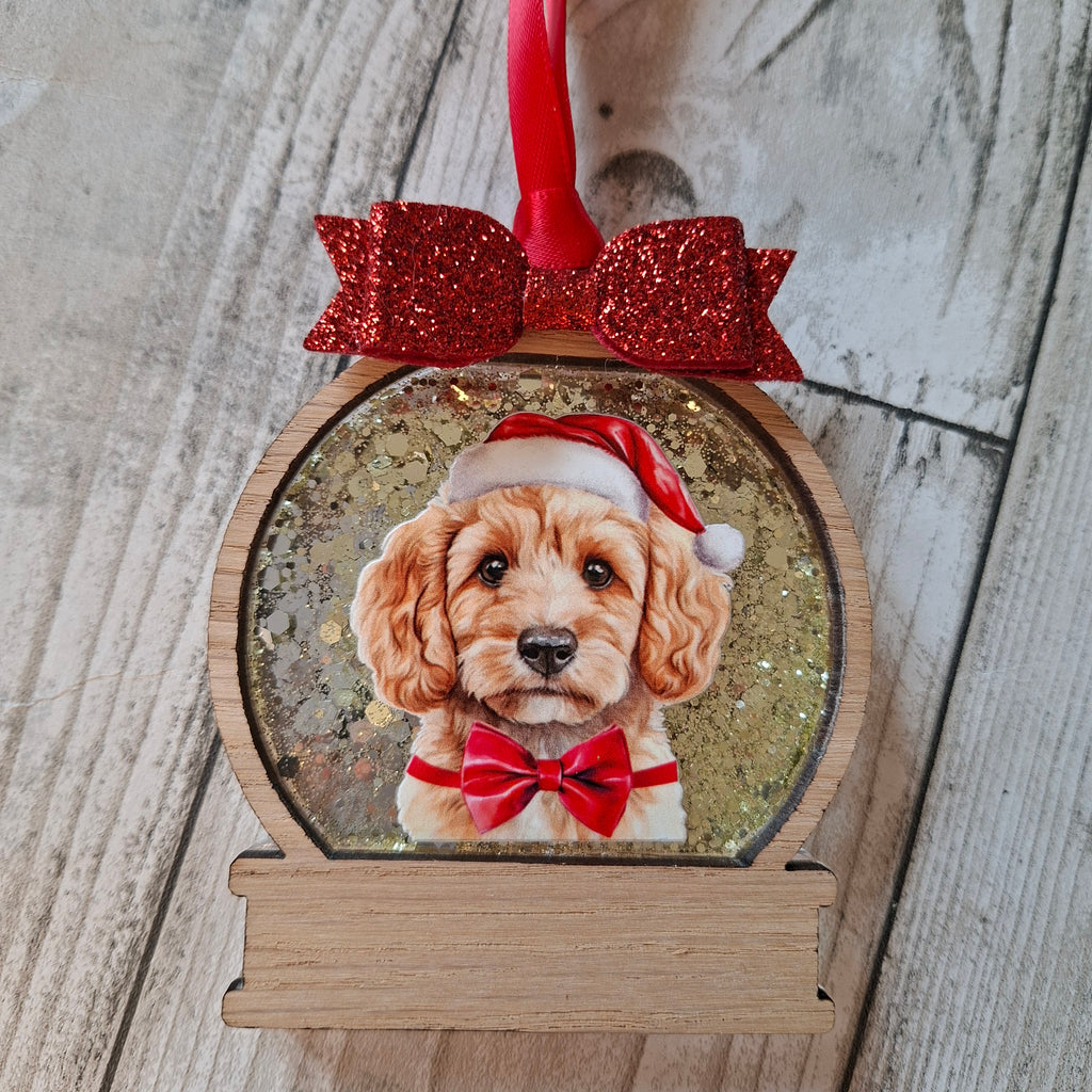 Personalised Christmas Dog Shaker Bauble