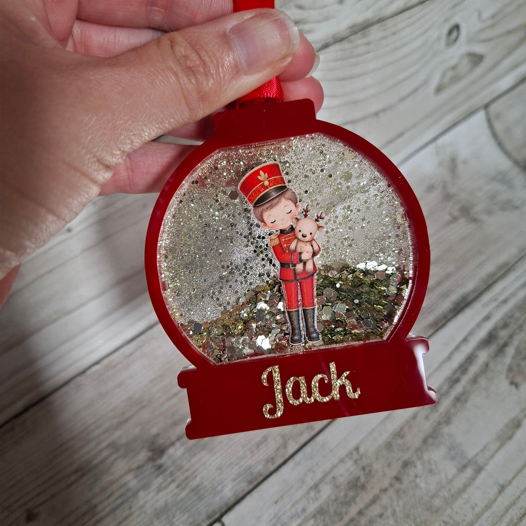 Personalised Nutcracker Boy Shaker Christmas Bauble