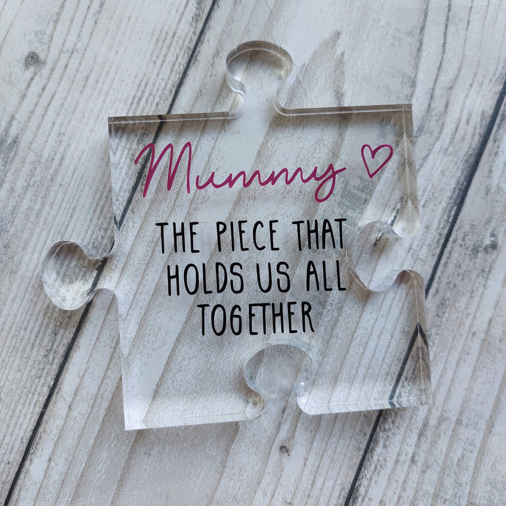 Acrylic Jigsaw Piece, Mother's Day Gift, Mum Keepsake