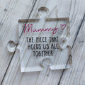 Acrylic Jigsaw Piece, Mother's Day Gift, Mum Keepsake