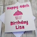 Personalised Papercut Birthday Card: Cupcake Design, Any Age