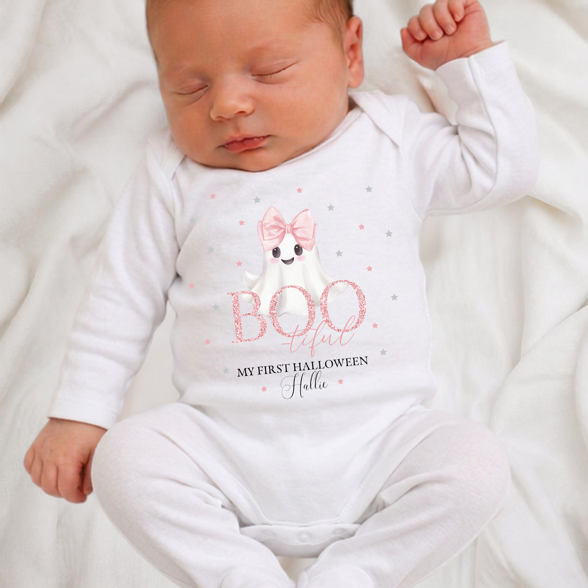 Personalised First Halloween Baby Romper – Boo-tiful Ghost