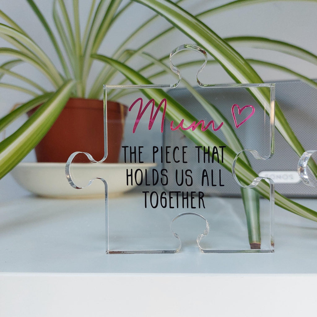 Acrylic Jigsaw Piece, Mother's Day Gift, Mum Keepsake