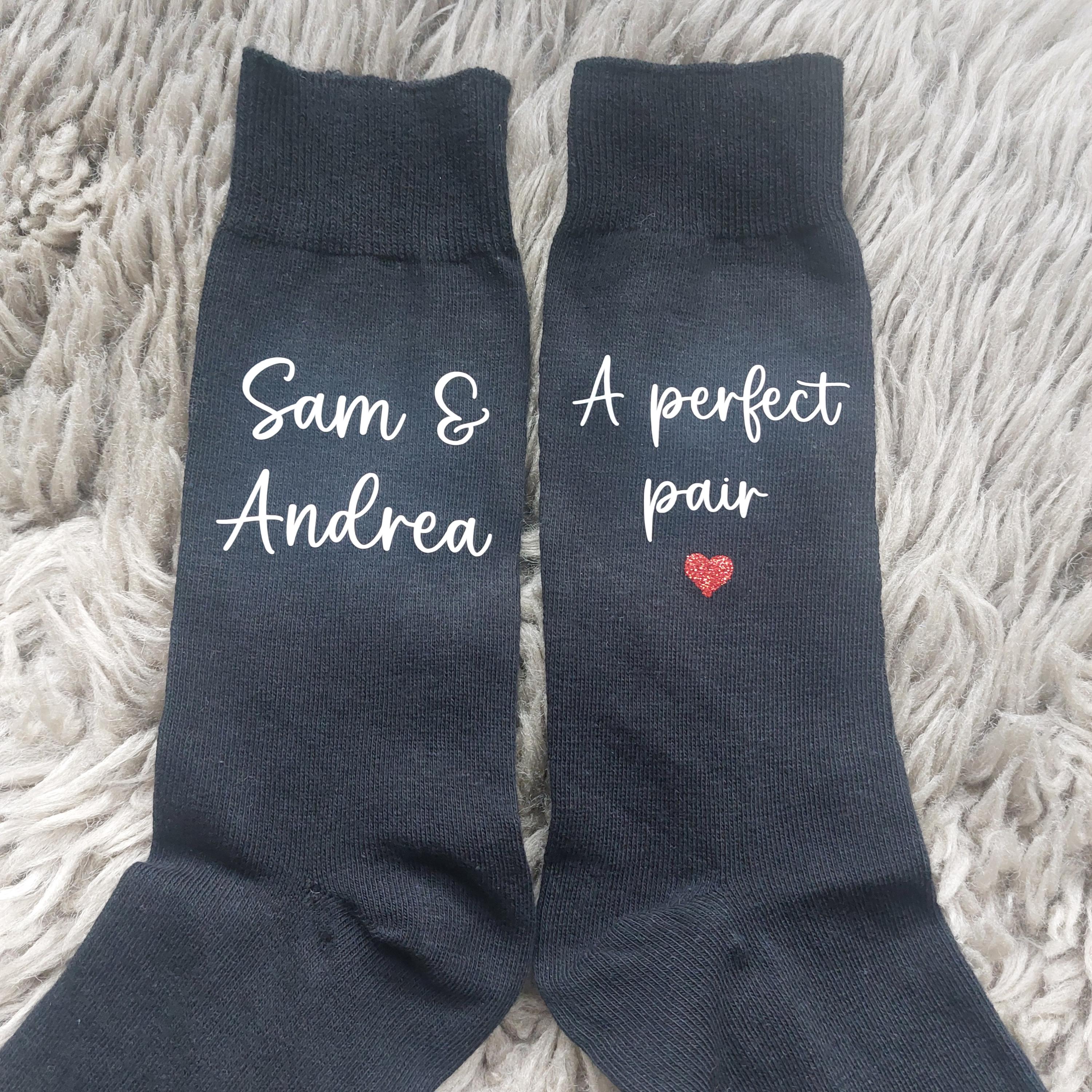A Perfect Pair Personalised Valentines Socks, 2nd Anniversary Gift For Him, A Perfect Pair
