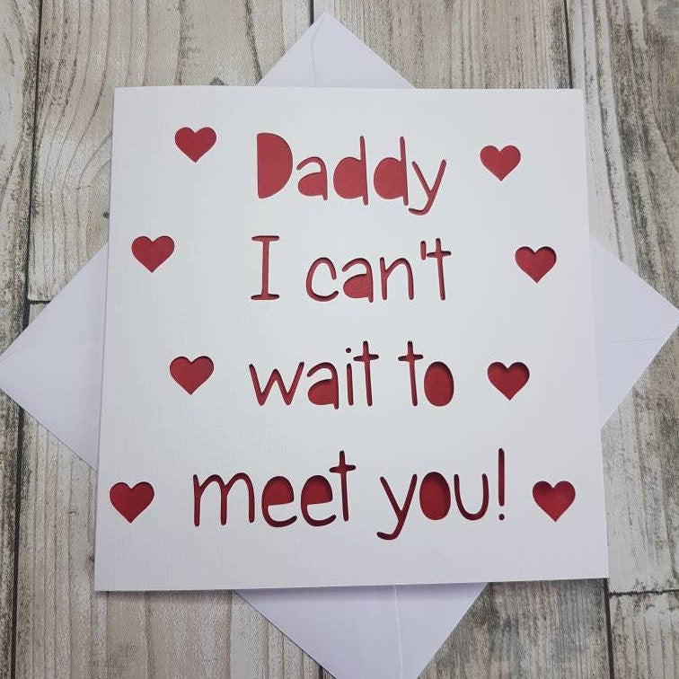 Daddy To Be Card: Papercut First Father's Day Card From Bump