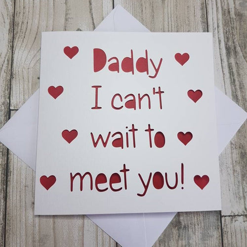 Daddy To Be Card: Papercut First Father's Day Card From Bump
