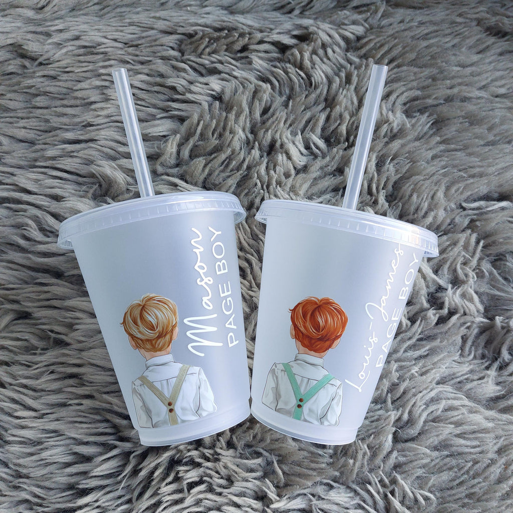 Personalised Page Boy Cold Cup: Wedding Favour Keepsake