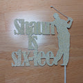 Personalised 60th Birthday Golf Cake Topper: Six-tee