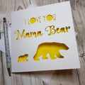 Mama Bear Papercut Card, Mother's Day Gift