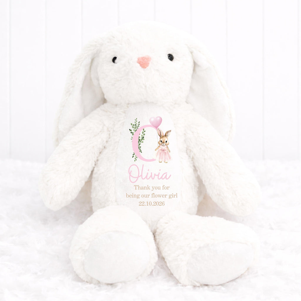 Personalised Flower Girl Bunny, Flower Girl Gift, Thank You Flower Girl, Flower Girl Proposal