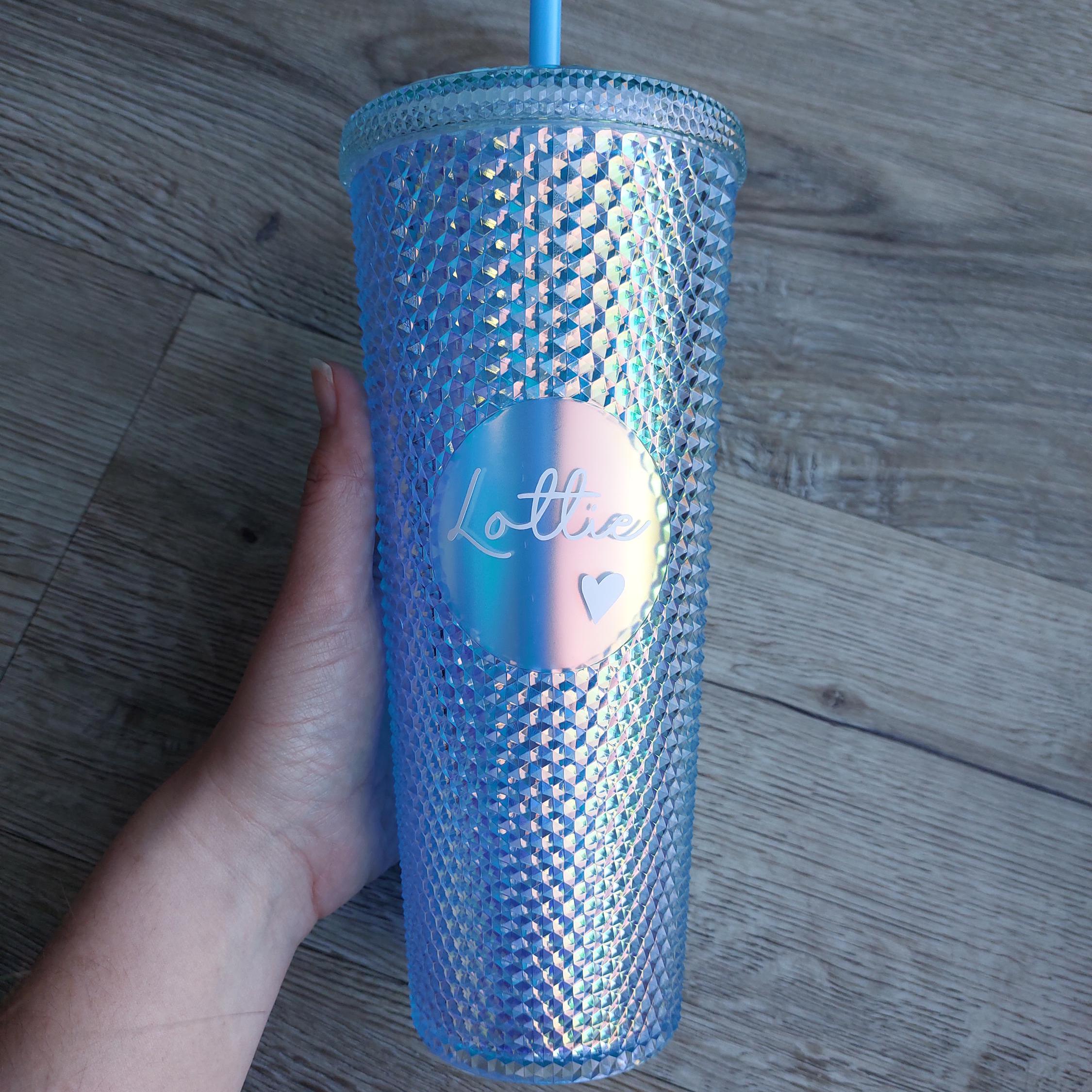Personalized Studded Tumbler, 24oz Reusable Cup, Christmas Gift
