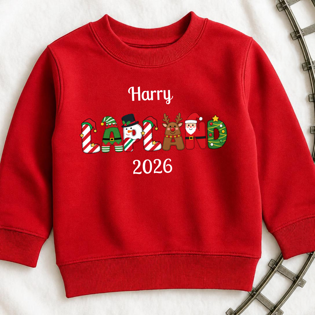 Personalised Lapland 2026 Sweatshirt – Character Design
