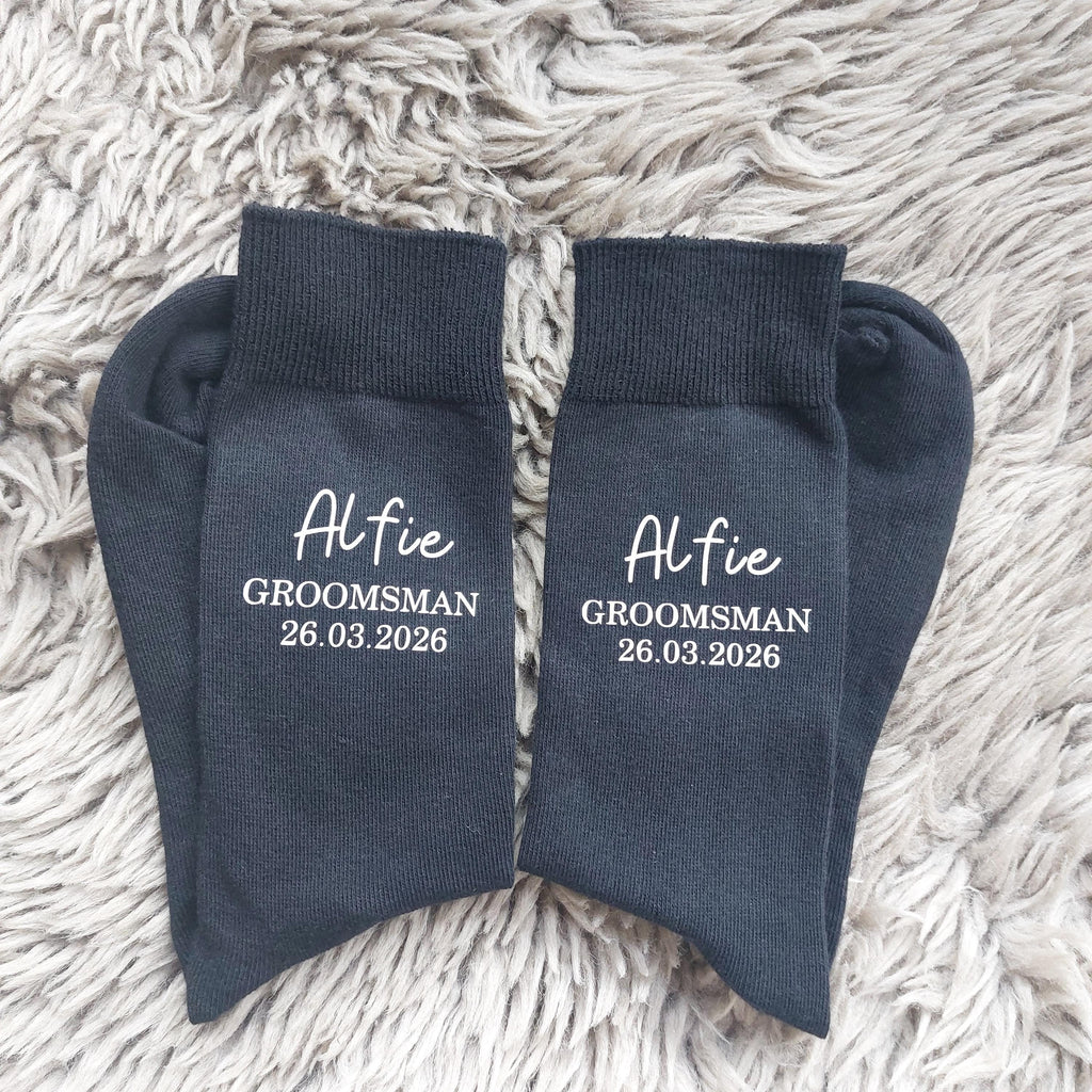 Personalised Wedding Socks, Gift For The Groom, Groomsman Gifts, Best Man, Usher