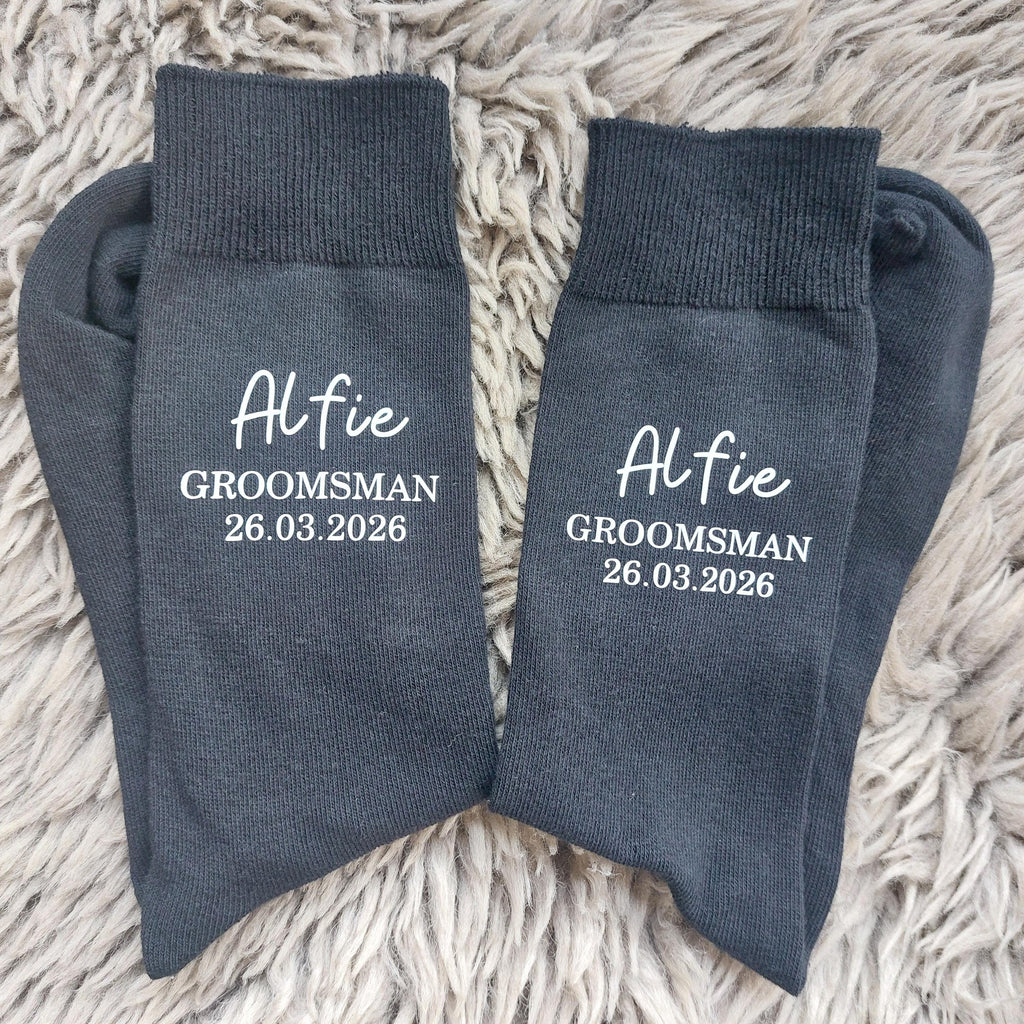 Personalised Wedding Socks, Gift For The Groom, Groomsman Gifts, Best Man, Usher