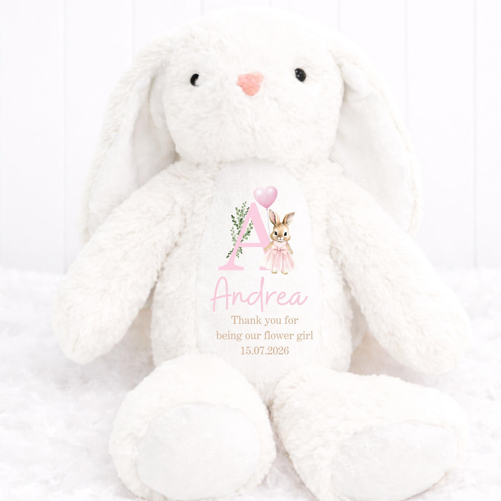 Personalised Flower Girl Bunny, Flower Girl Gift, Thank You Flower Girl, Flower Girl Proposal