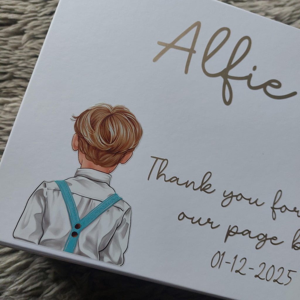 Personalised Page Boy Gift Box, Thank You Page Boy, Page Boy Favour