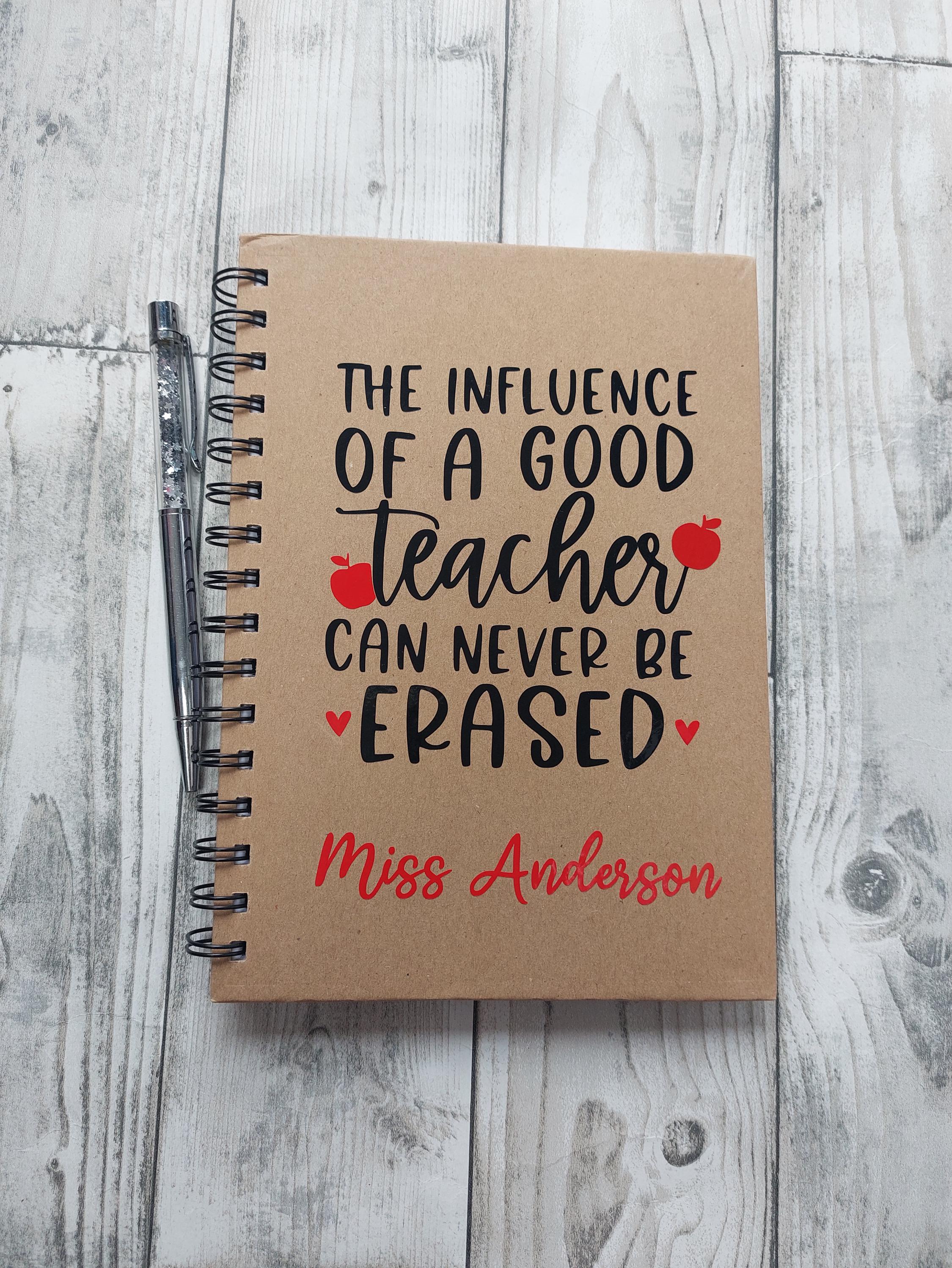 Personalised Teacher Notebook: Kraft A5, Teacher Appreciation Gift