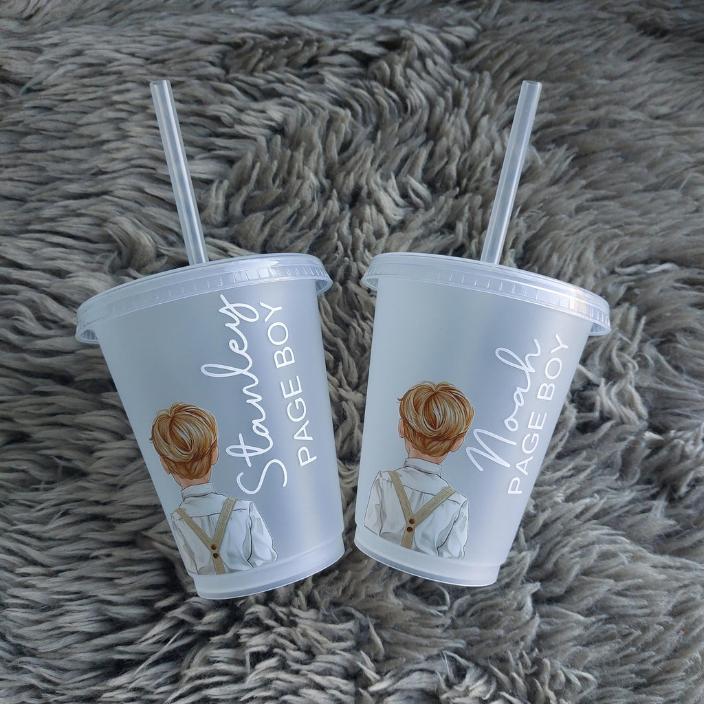 Personalised Page Boy Cold Cup: Wedding Favour Keepsake